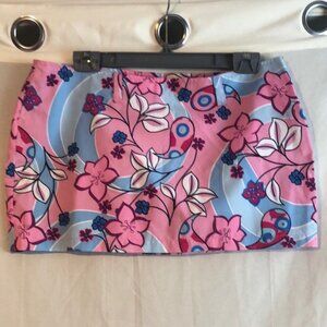 90 s Y2K Floral Mini Skirt